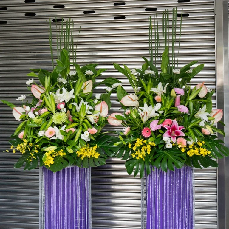 喪禮高架花籃C_弘曜花藝版權所有
