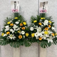 羅馬柱花籃A_弘曜花藝版權所有