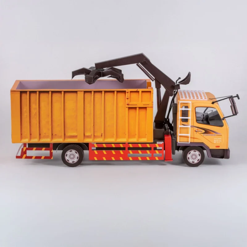 客製紙紮三菱FUSO抓斗式資源回收車-2