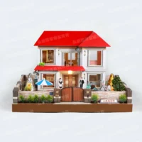 紙紮上荷苑(紅頂藍傘)-1