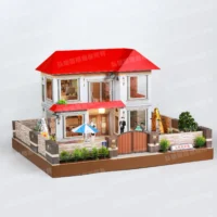 紙紮上荷苑(紅頂藍傘)-2