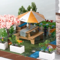 紙紮新合康農場別墅(藍頂黃傘)-4