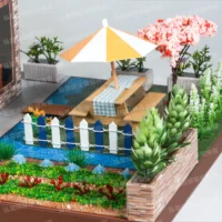 紙紮新合康農場別墅(藍頂黃傘)-7