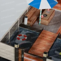 紙紮渡假海島泳池-7