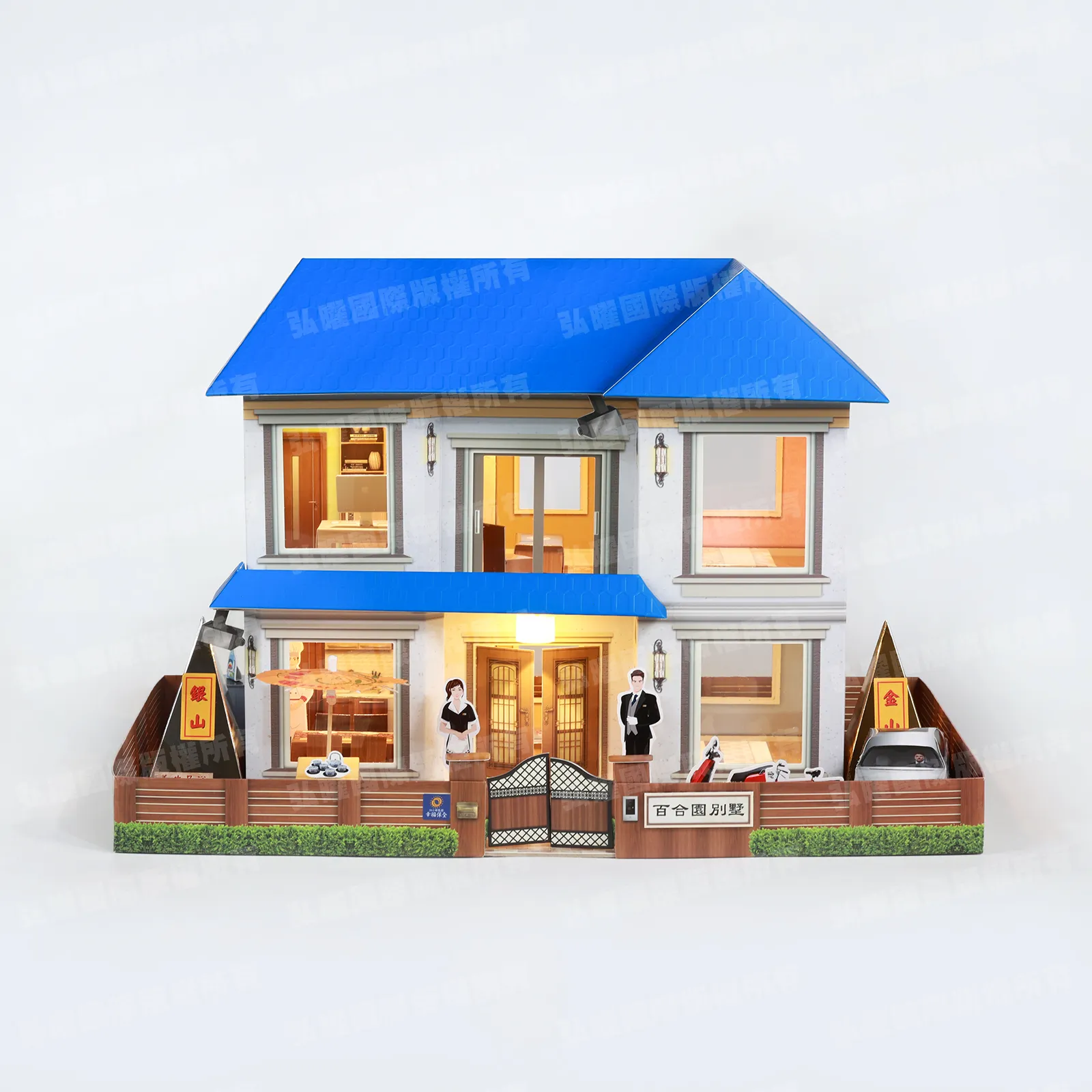 紙紮百合園(藍)-1 紙紮百合園(藍)-1