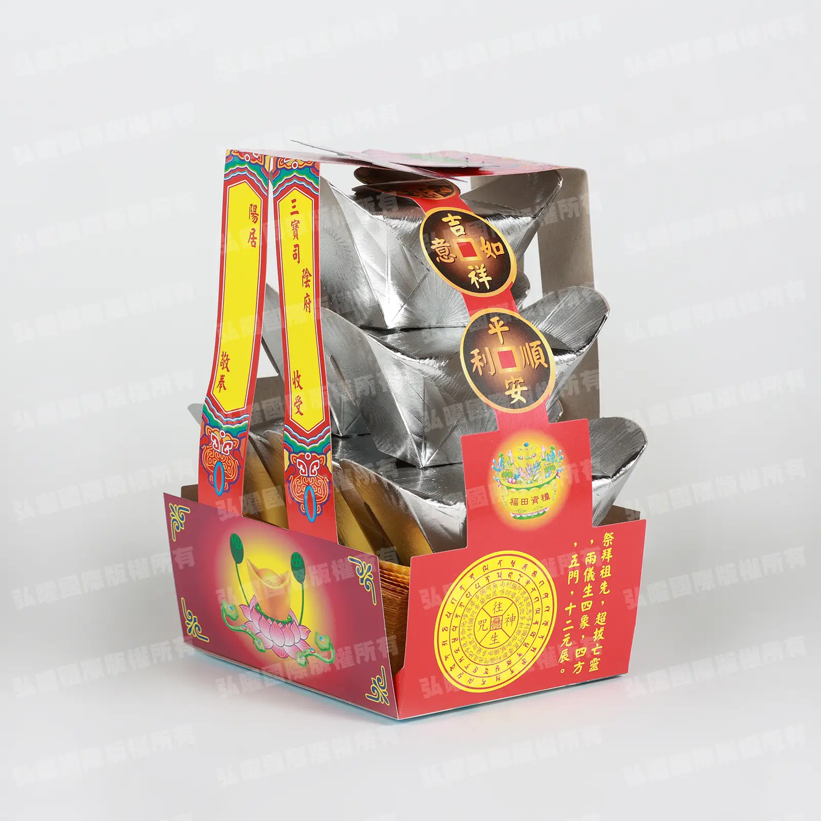 紙紮祭祖提盒(金&銀)-1 紙紮祭祖提盒(金&銀)-1