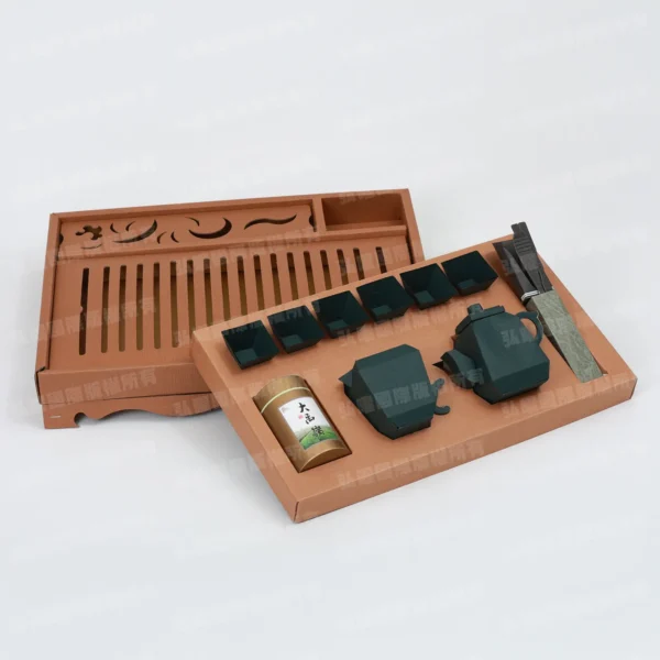 紙紮茶具組(墨綠)-1