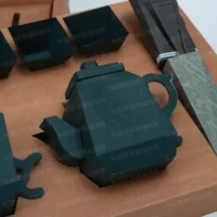 紙紮茶具組(墨綠)-3