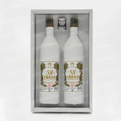 紙紮高級58度高粱酒禮盒(白標)-1